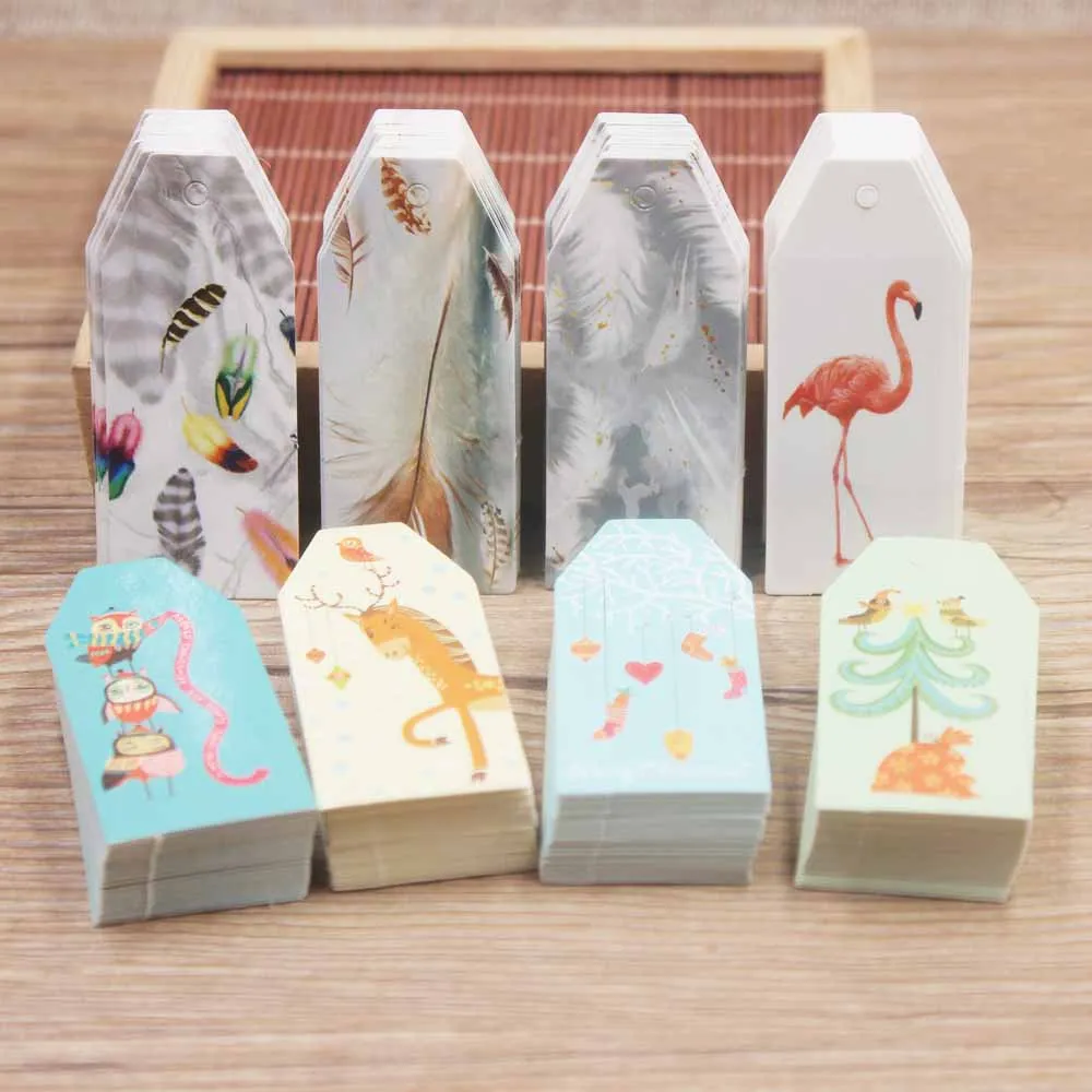 Новая горячая распродажа 200 шт 6*2 5 см рождественские белые бумажные подарочные