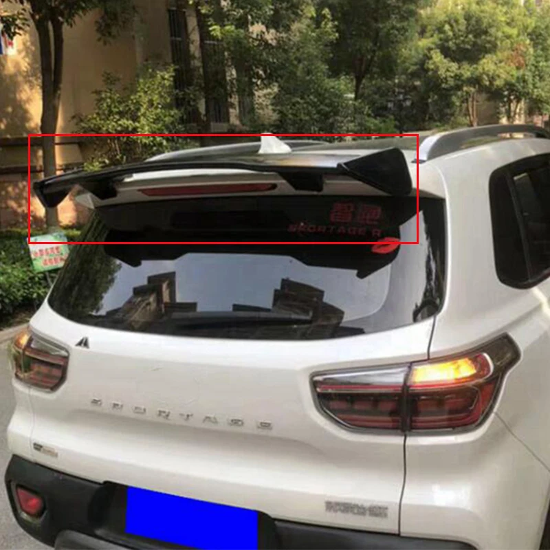 

CEYUSOT для автомобилей Спойлер Новый KIA Sportage ABS пластик Неокрашенный хвост декоративный плавник акулы ремонт аксессуары 2018 2019