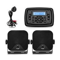 marine boat radio stereo audio bluetooth receiver car mp3 player4inch waterproof speakerusb cable for rv atv yacht motorcycle