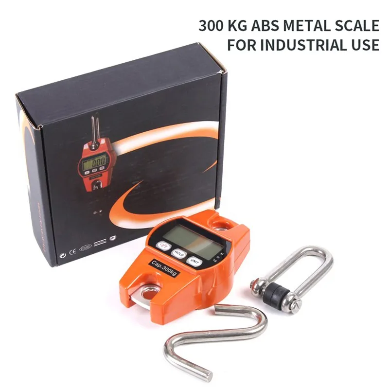 

300kg/600lb Crane Scale Industrial Scale Industrial Crane Scale Heavy Duty Hanging Hook Scales Portable Digital Hook Scale