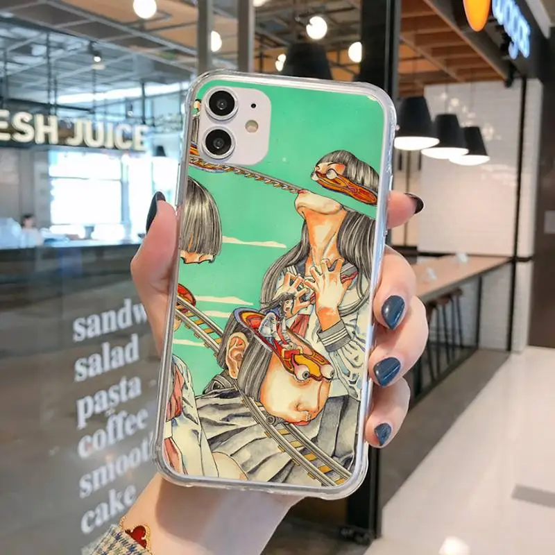 

F1 Shintaro Kago Horror Phone Case Transparent for iPhone 11 12 mini pro XS MAX 8 7 6 6S Plus X 5S SE 2020 XR