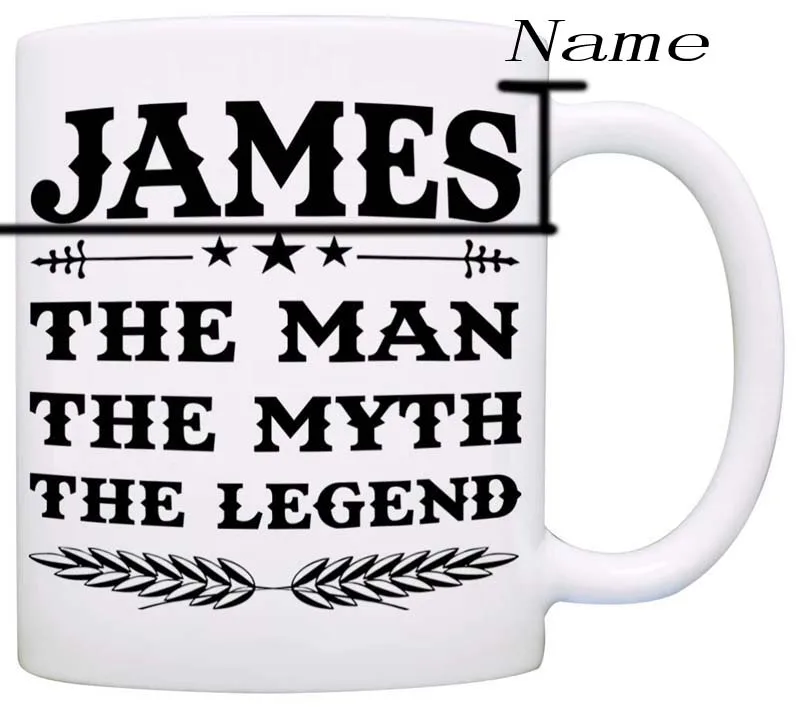Индивидуальное пользовательское имя! Кофейная кружка Papa The Man Myth Legend подарок для