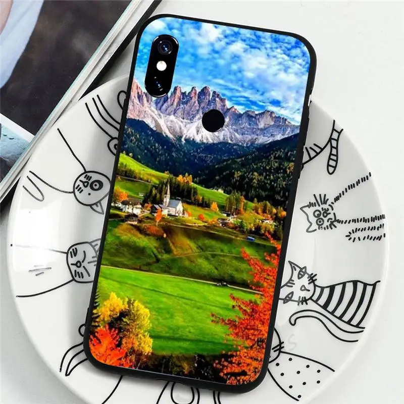 

mountain house landscape Phone Case For Xiaomi Redmi note 7 8 9 t k30 max3 9 s 10 pro lite