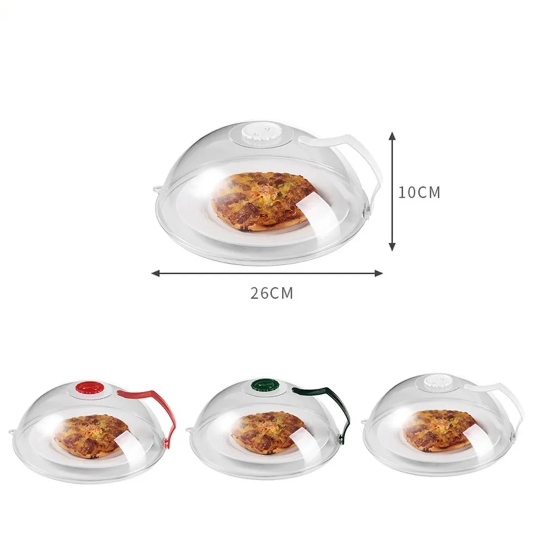

Microwave Oven Special Anti-Splash Oil Fresh-Keeping Cover Ordinary Paragraph Transparent Heating Cover With Handle For Kitchen