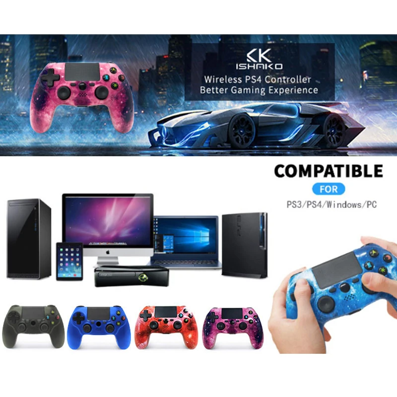 K ISHAKO 1 шт./2 шт. беспроводной Bluetooth 4,0 для playstation игр ps4 DualShock4 геймпад playstation 4 ДЖОЙСТИК компьютер звезда красный