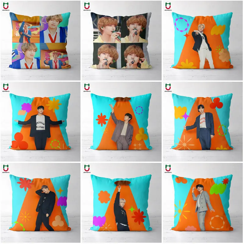 

Kpop Cushion Kpop Pillowcase DIY19 Cushion Cover Square Poszewka 40x40CM 45x45CM