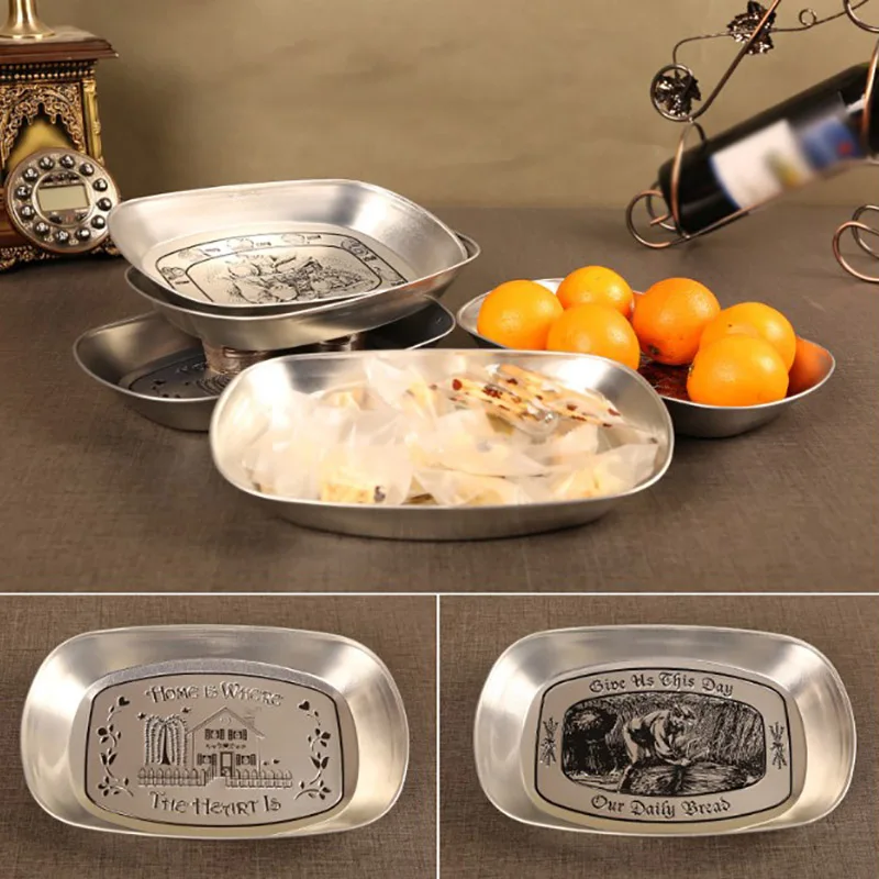 

European Style Retro Tin Storage Fruit Tray