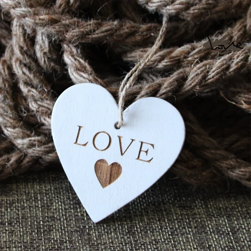 

20 шт. подвесные деревянные бирки в форме сердца, украшения в форме сердца, украшения для домашней темативечерние НКИ, свадьбы