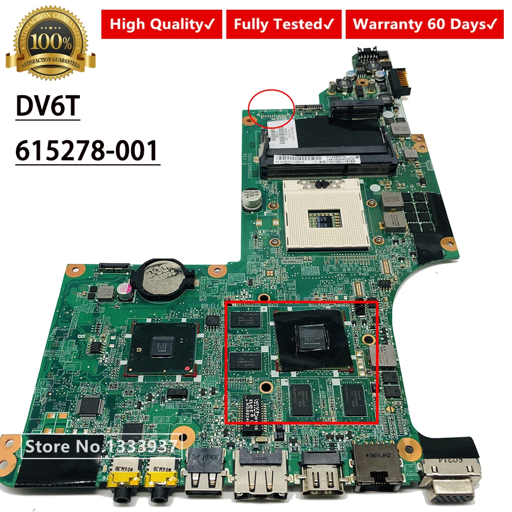 615278-001 630278-001 материнская плата для ноутбука hp DV6 DV6T DV6-3000 DA0LX6MB6H1 DA0LX6MB6G2 100% работы |