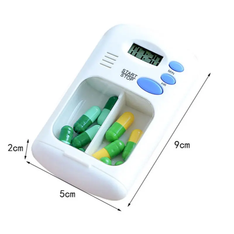 Plastic Portable Timer Box Reminder Weekly Pill Drug Storage Alarm 2022 New Year Hot Sale | Дом и сад