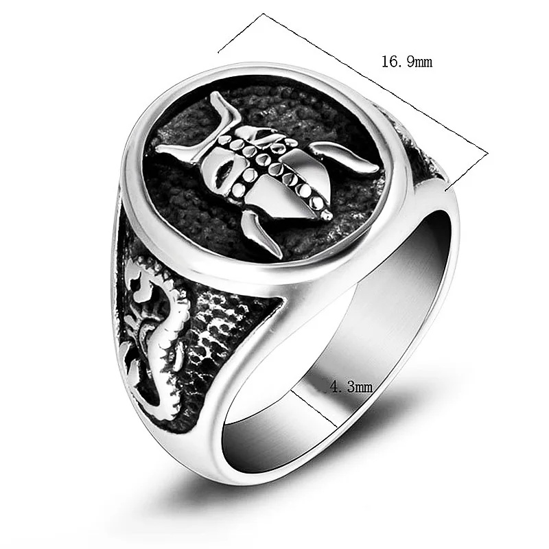 Винтажное готическое кольцо из нержавеющей стали | Украшения и аксессуары