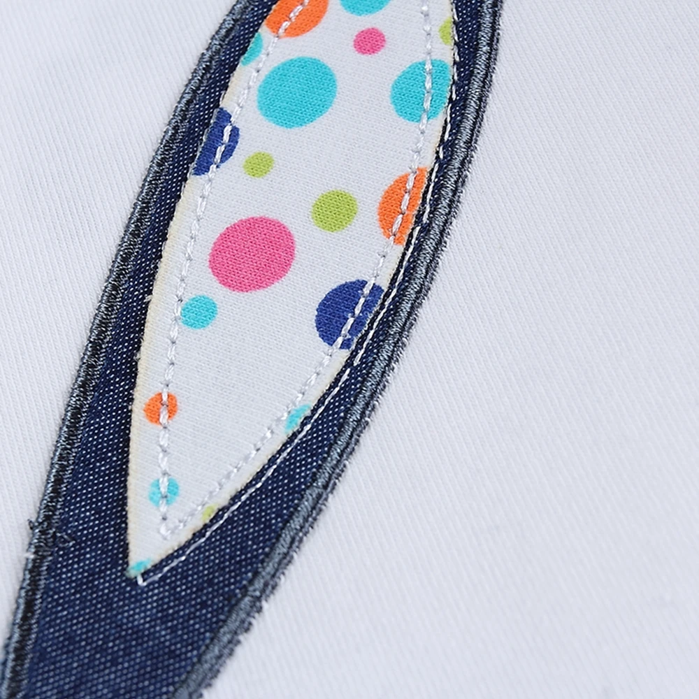 Платье с длинными рукавами и вышитым кроликом для девочек хлопковое осеннее