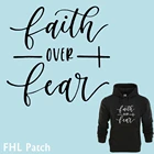 Christian Faith over fear с буквенными изображениями приклеивающиеся утюгом нашивки DIY теплопередачи наклейки передачи аппликация на футболку S2-831
