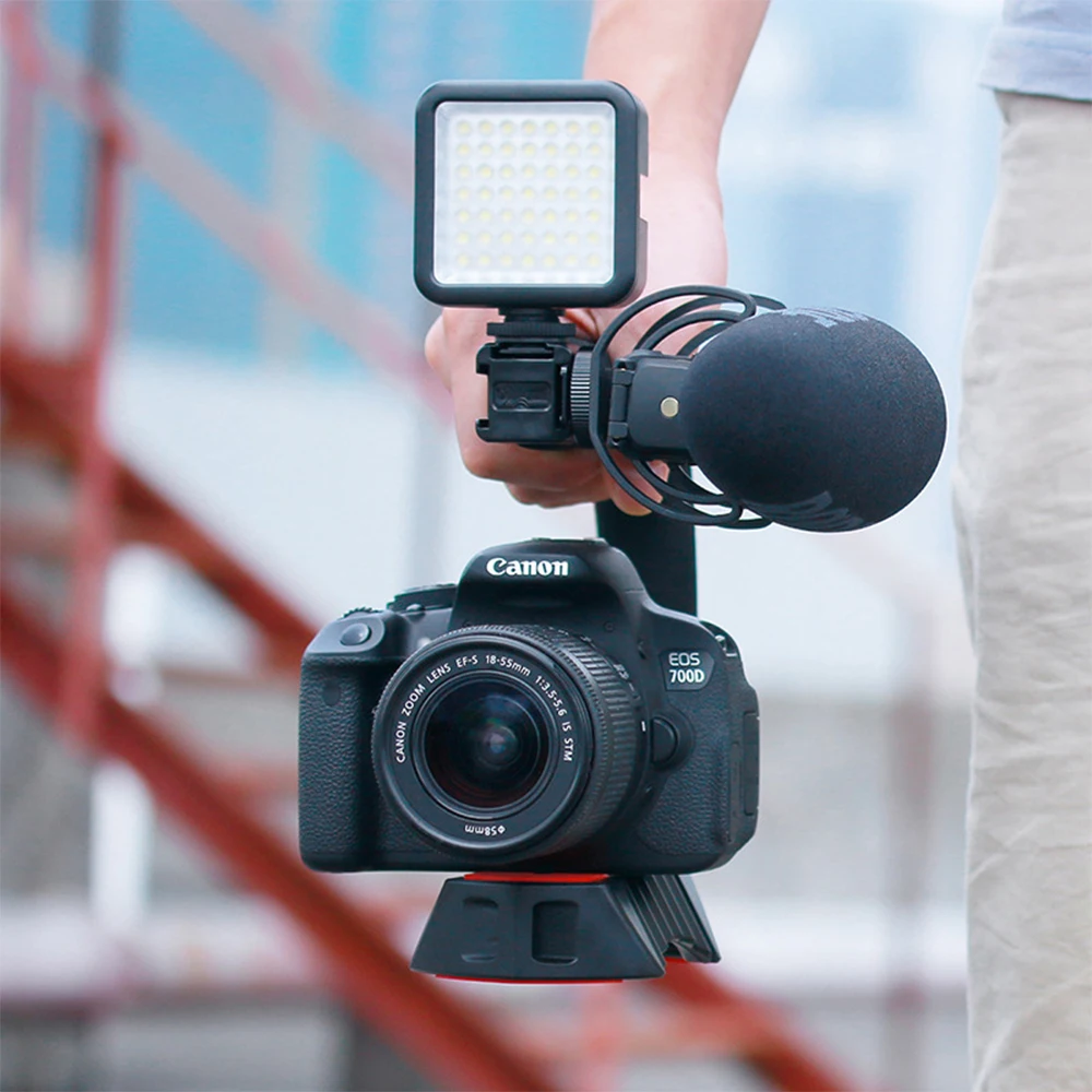 U-Grip Pro ручной видео с тройным холодным башмаком крепление для смартфона ручка DSLR