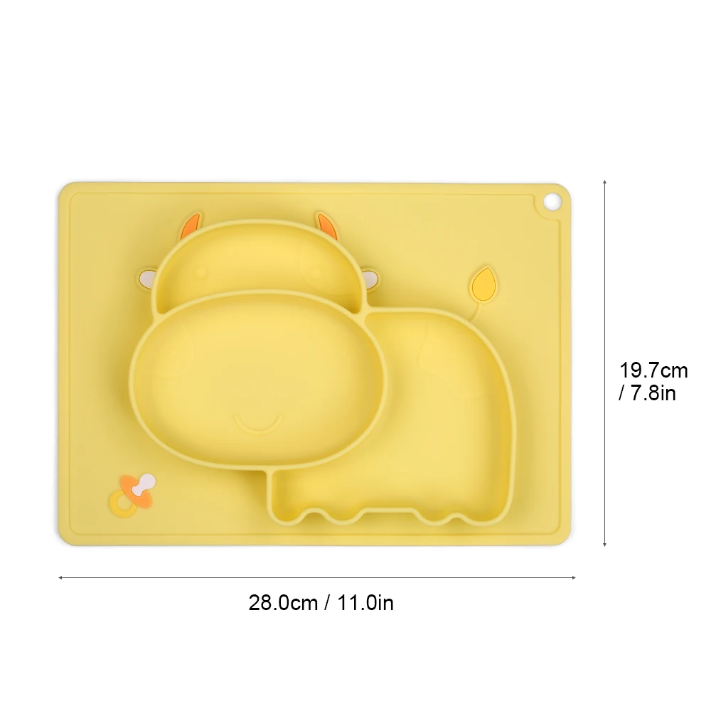 Цельный силиконовый коврик обеденный стол тарелка миска в форме бегемота
