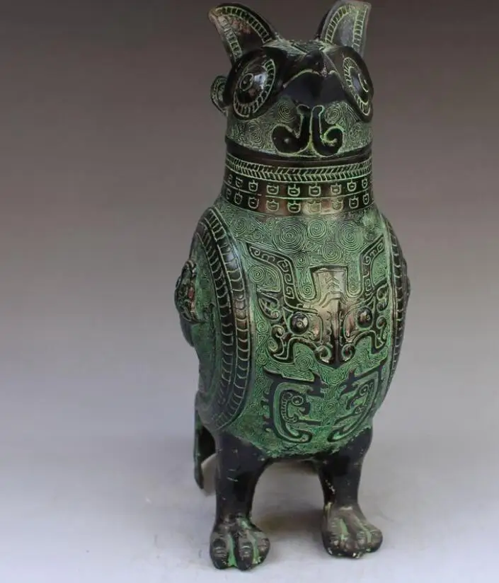 Бесплатная доставка античная старинная китайская Бронзовая посуда чайник для