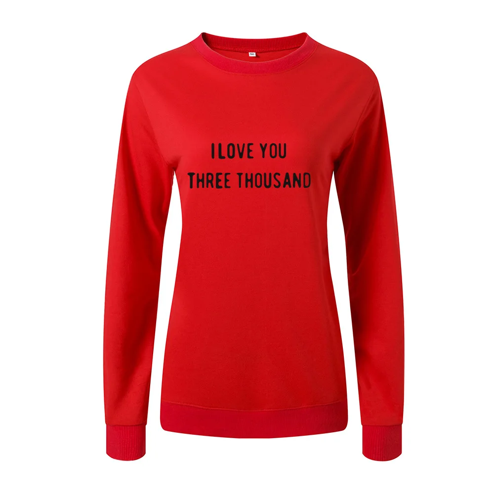 

Women Hoodies Sweatshirts Tops Female Casual Pullovers Letter I Love You Print Sweatshirt Spring Autumn Hoodie Pullover Clothes