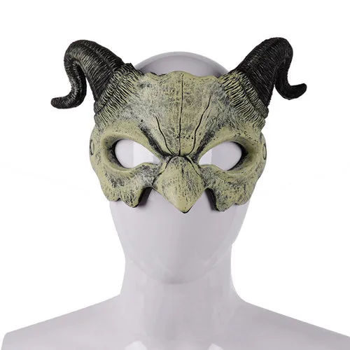 Белый GNHYLL Mascaras Para Diwali Masker Carnaval Demon Maske латекс Трансвестит ужасный Монстр Волдеморт маска дьявола - Цвет: Белый