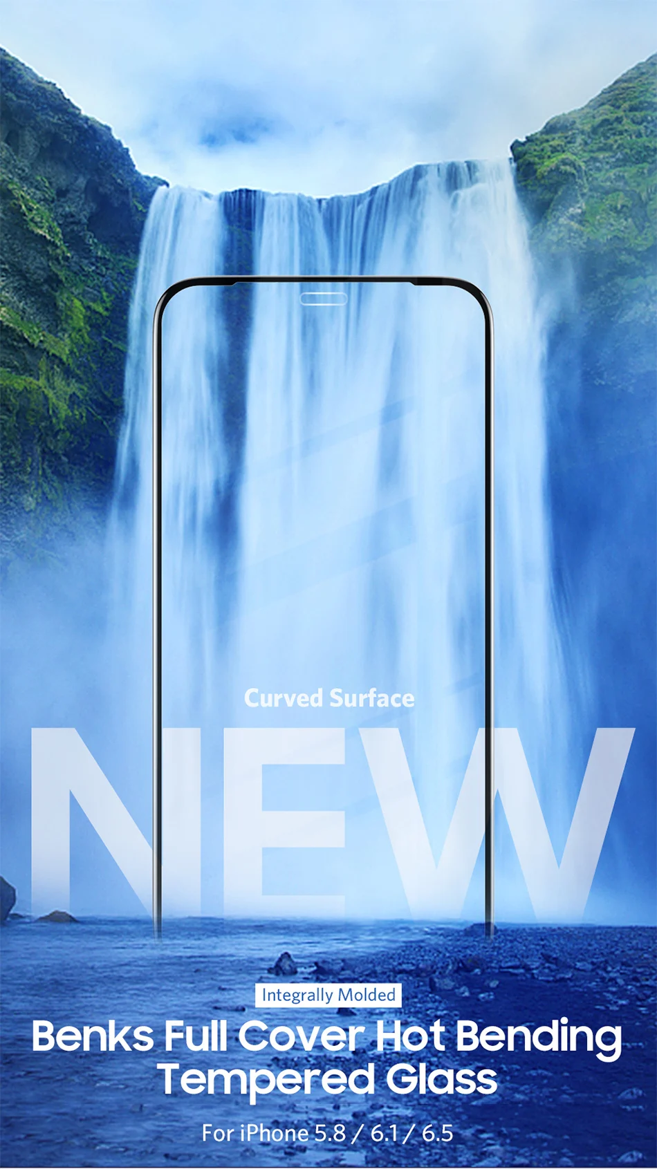 Benks VPRO 0,3 мм закаленное стекло для IPhone XS 5,8 'XS MAX 6,5' XR Защитные пленки для экрана анти синий луч стекло полное покрытие Передняя пленка