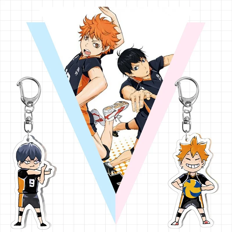 8 цветов Haikyuu! Аниме брелок Хината шоё кагеяма тобио Косплей Акриловый Брелок
