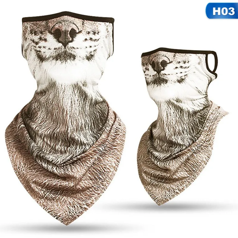 

Face Mask Bicycle Bandana Animal Monster Scarf Windproof Neck Gaiter Half Face Mask Headband Balaclava Scarf Outdoor Breathable