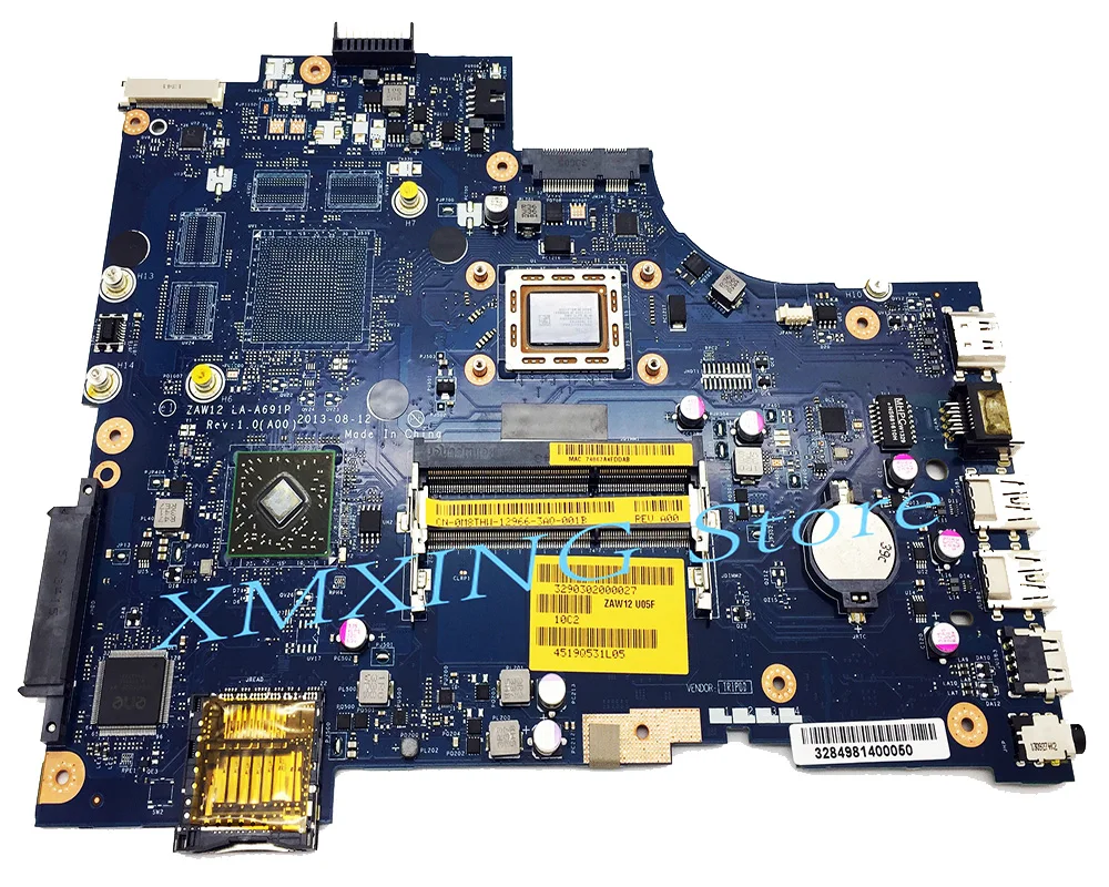 Материнская плата FULCOL для ноутбука DELL Inspiron 17R 5735 M731R A10-5745M 0M8THW M8THW протестирована