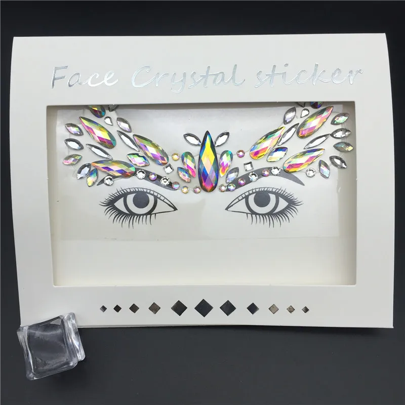 Временные блестящие тату наклейки Стразы украшения для лица праздничные