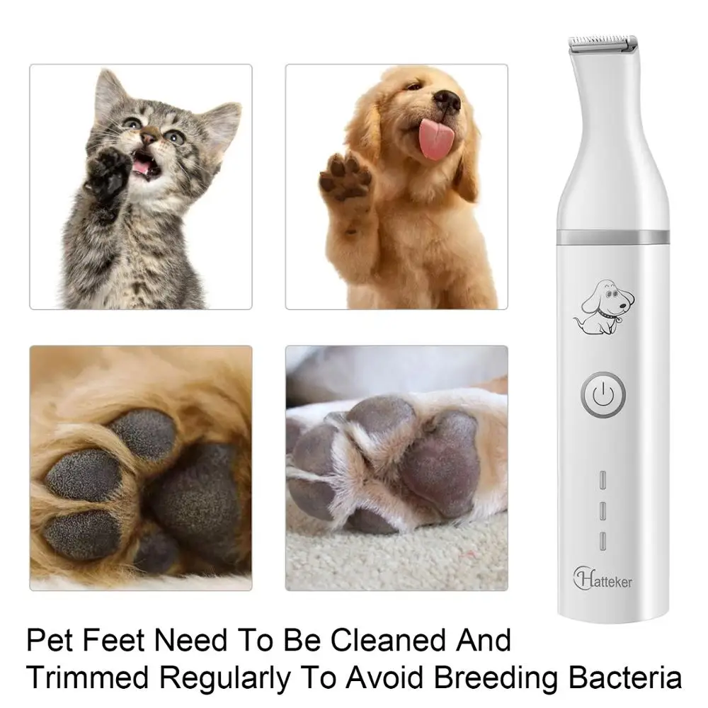 HATTEKER триммер для собак профессиональные ножницы стрижки домашних животных 3 в 1 USB
