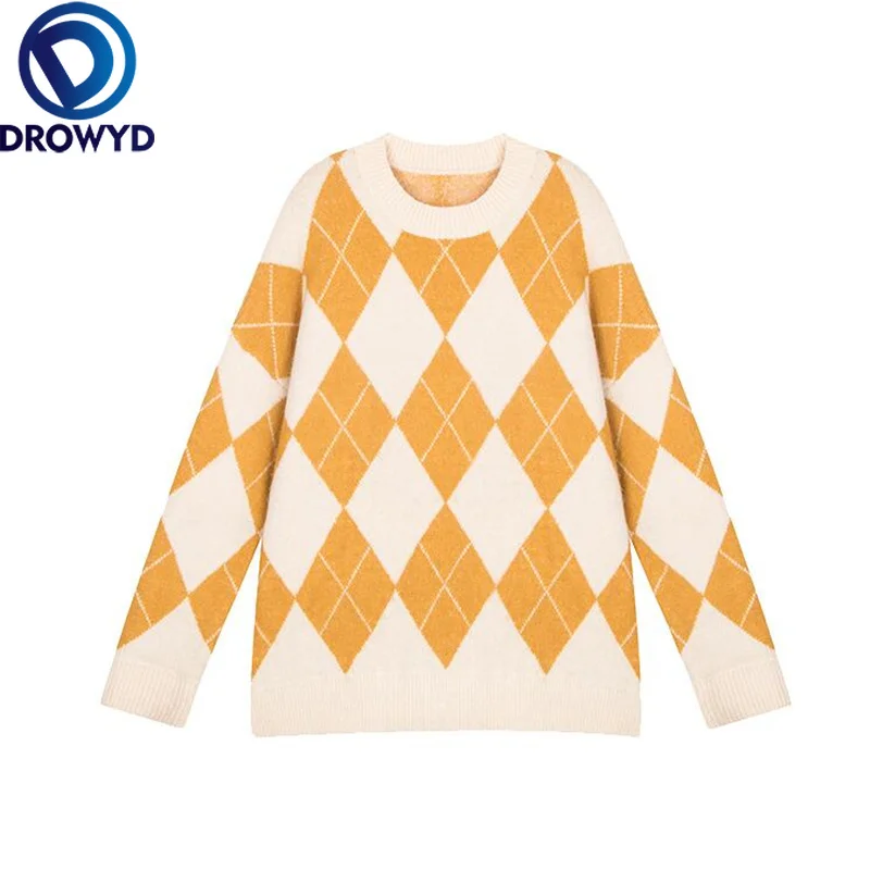 

Женский свитер, осень 2020, мягкая хлопковая свободная вязаная популярная Толстая зимняя повседневная простая шикарная куртка с V-образным вы...