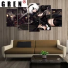 GREN домашний декор Фотография Холст 5 шт. модульная NieR Automata 2B игра Гостиная Искусство декоративная живопись