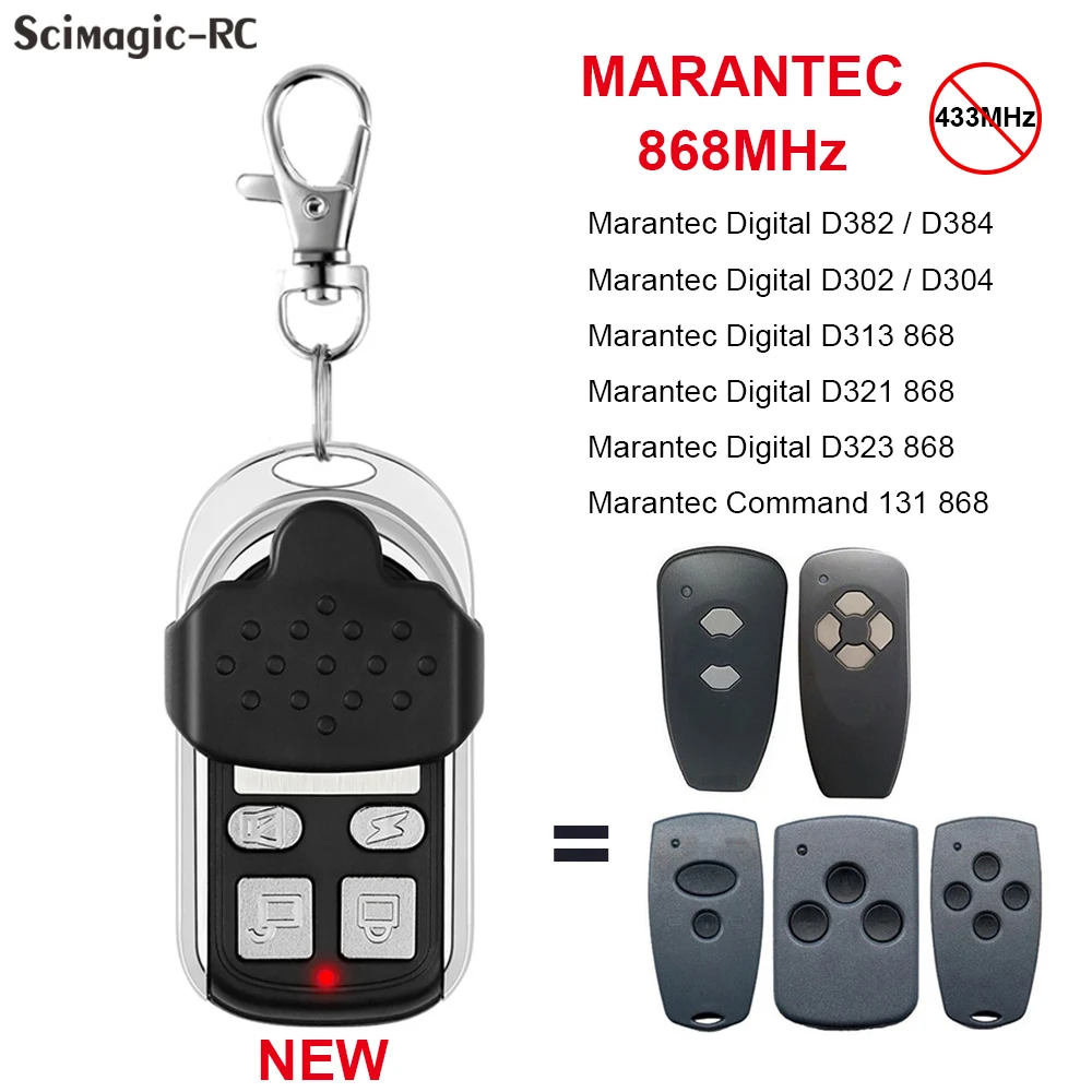 

Marantec Digital D382 D384 D302 D304 D313 D321 D323 Garage Command 131 868 MHz Gate Door Opener Remote Control 868.35 mhz