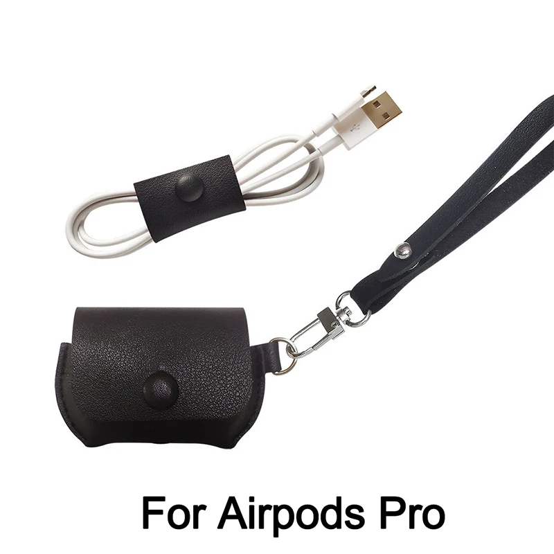 Black airpods 3 Сказочный кожаный чехол для Apple Airpods Pro, противоударный ремешок для наушников, чехол для AirPods 3 2 1, чехол для зарядки, защитный чехол - Цвет: Black airpods 3
