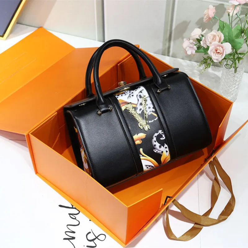 2021 New Fashion High Quality Genuine Leather Printed Tote Handbag Luxury Designer Ladies Crossbody Shoulder Bag Sac De Luxe Fem