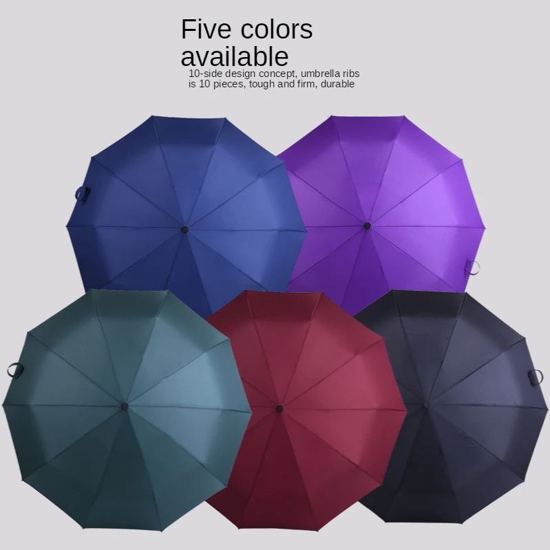 

Windproof Folding Automatic Umbrella Umbrella Ladies Car Luxury Large Windproof Umbrella Men's Black Coated Parasol