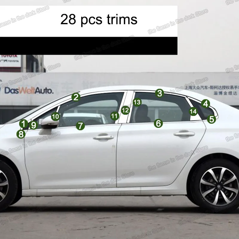 Lsrtw2017 304 нержавеющая сталь автомобильные окна для citroen c4 2004 2005 2006 2007 2008 2009 2010