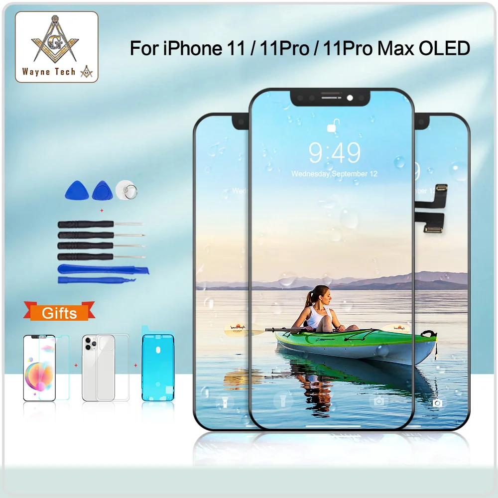 

Grade AAA No Dead Pixel For iPhone 11 Pro OLED 11 Pro Max OLED For iPhone 11 LCD With 3D Touch Screen Replacement Display