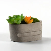 silicon mold cement succulent flower pot concrete mould terrace and garden decoration tool