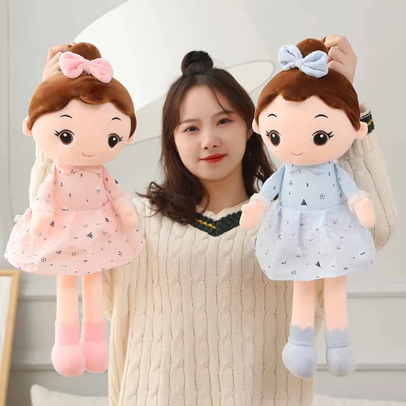 

45-90cm 3 patterns Cute Ball Head Girl dolls Plush Skirt Dressed Fairy stuffed toy ornament Excellent workmanship gift for girls