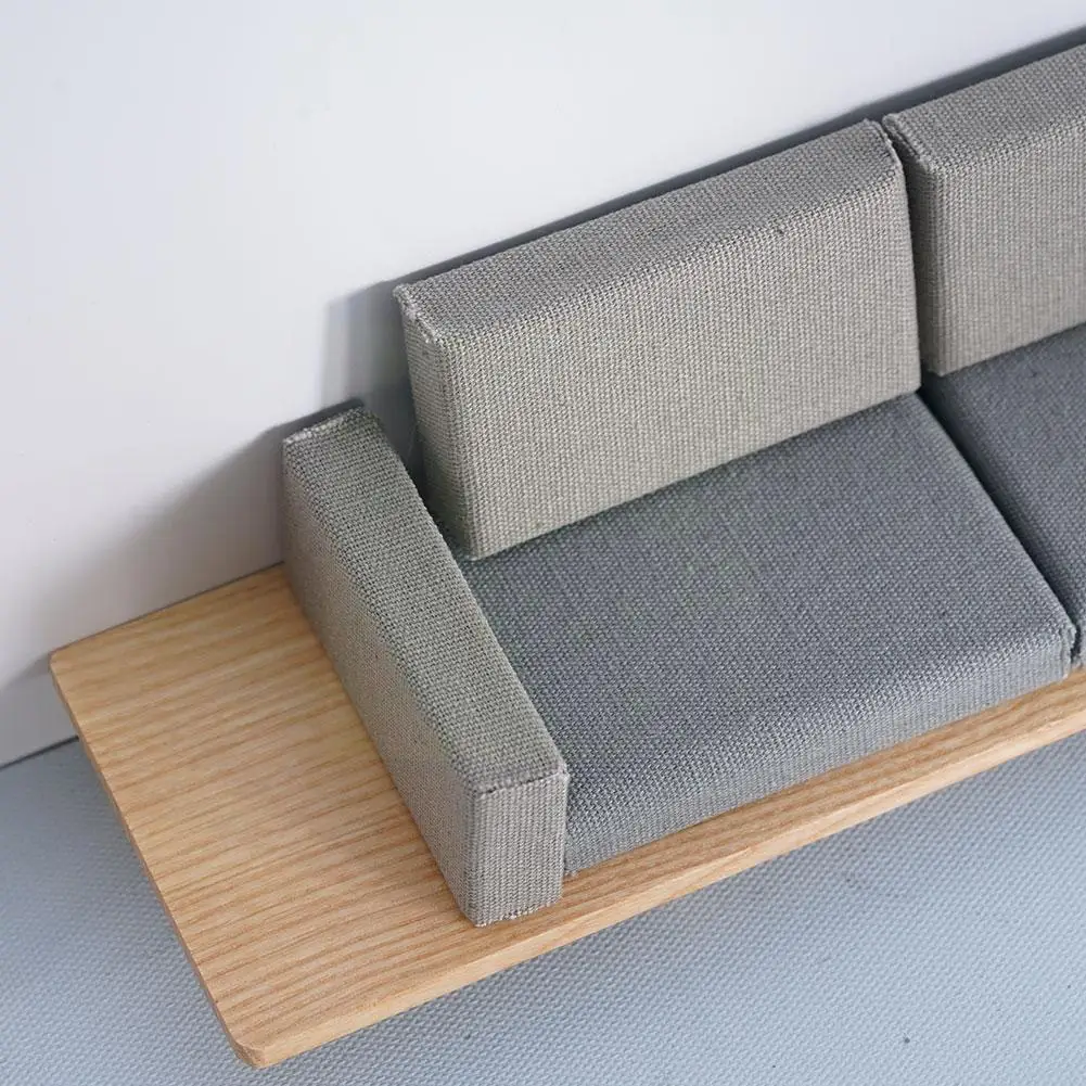 

1:12 House Furniture Wooden Mini Couch Miniature House Style Sofa S Kits Accessories Modern Furniture P3j6