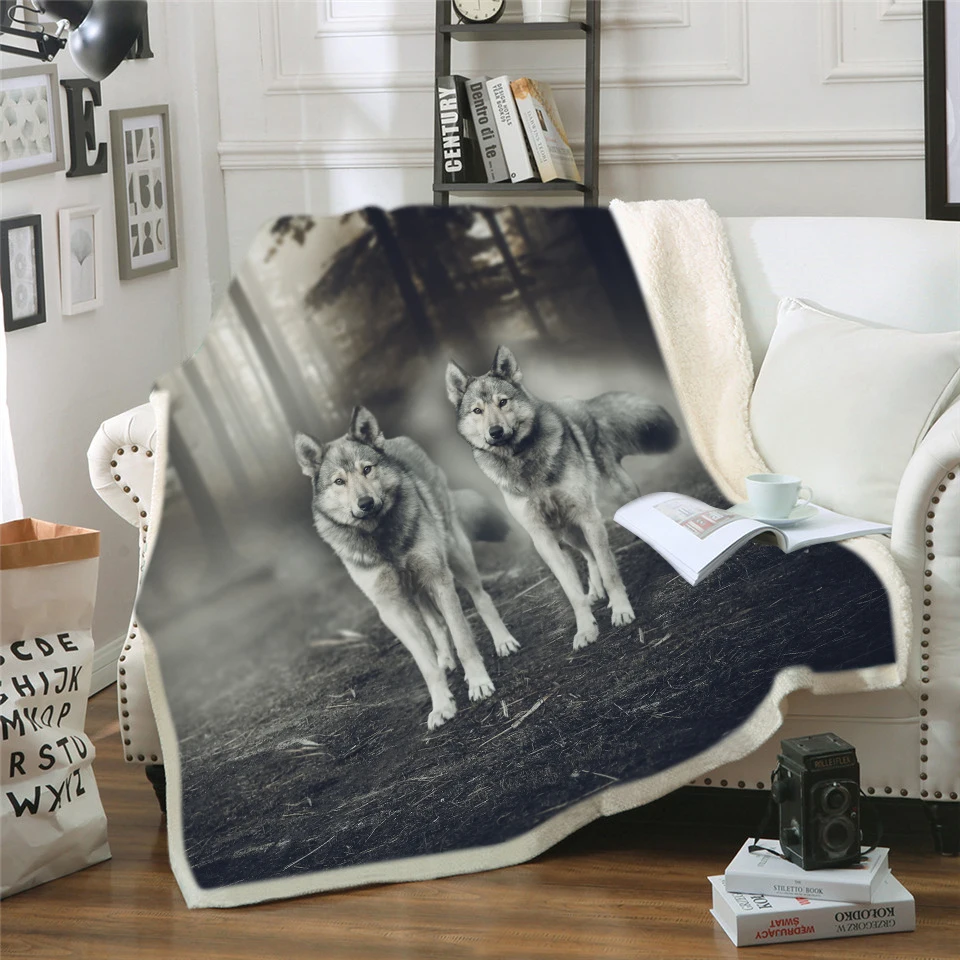 

Новое модное одеяло с волчьим принтом на заказ