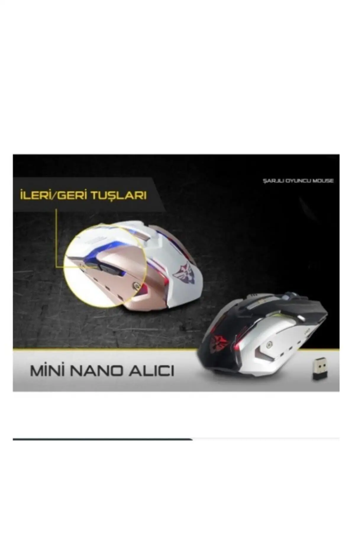 Rechargeable Light Box Wireless Player Mouse 2.4 Ghz Xıerra Pg-8868