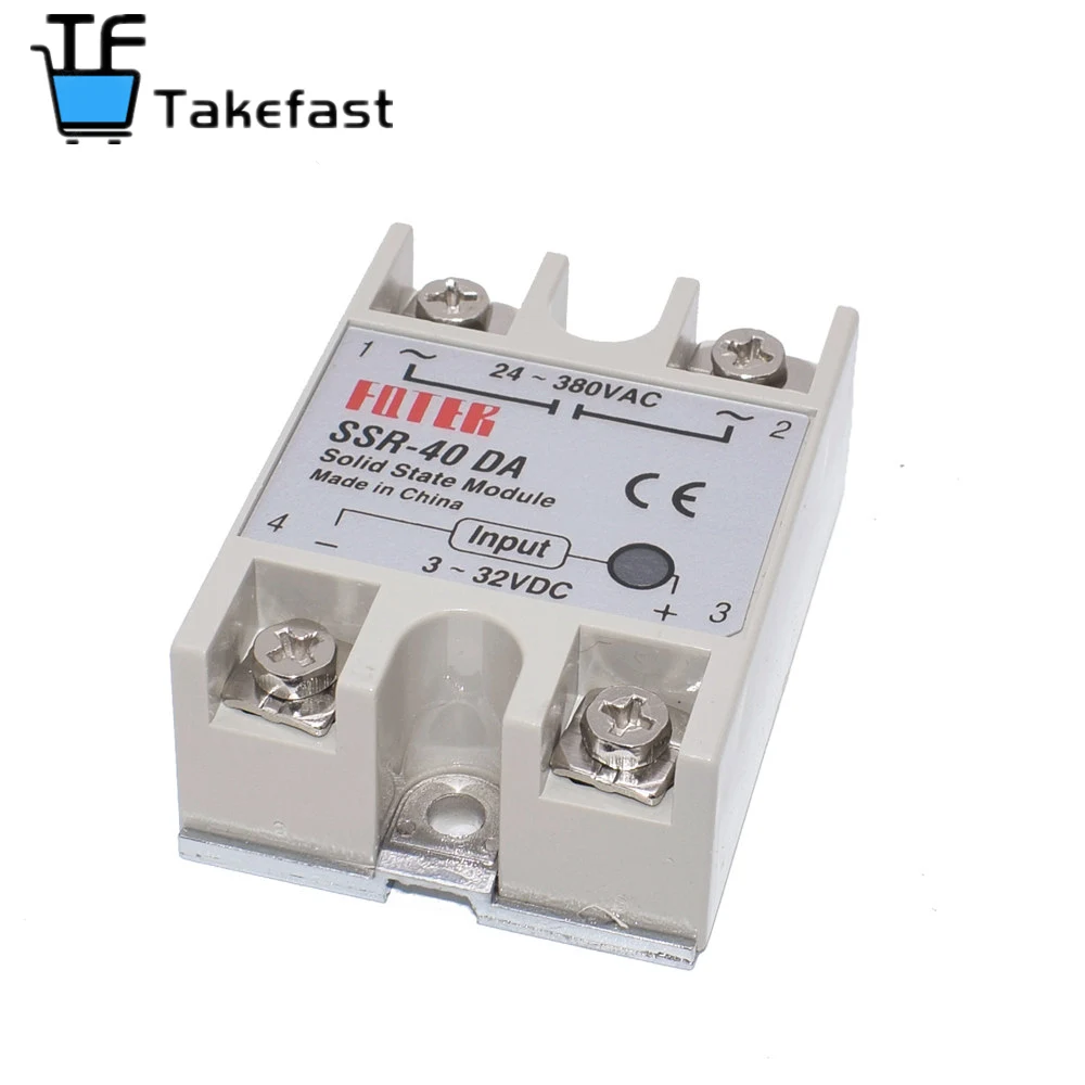 SSR-40DA 25DA 60DA постоянный ток в переменный твердотельный релейный модуль регулятор