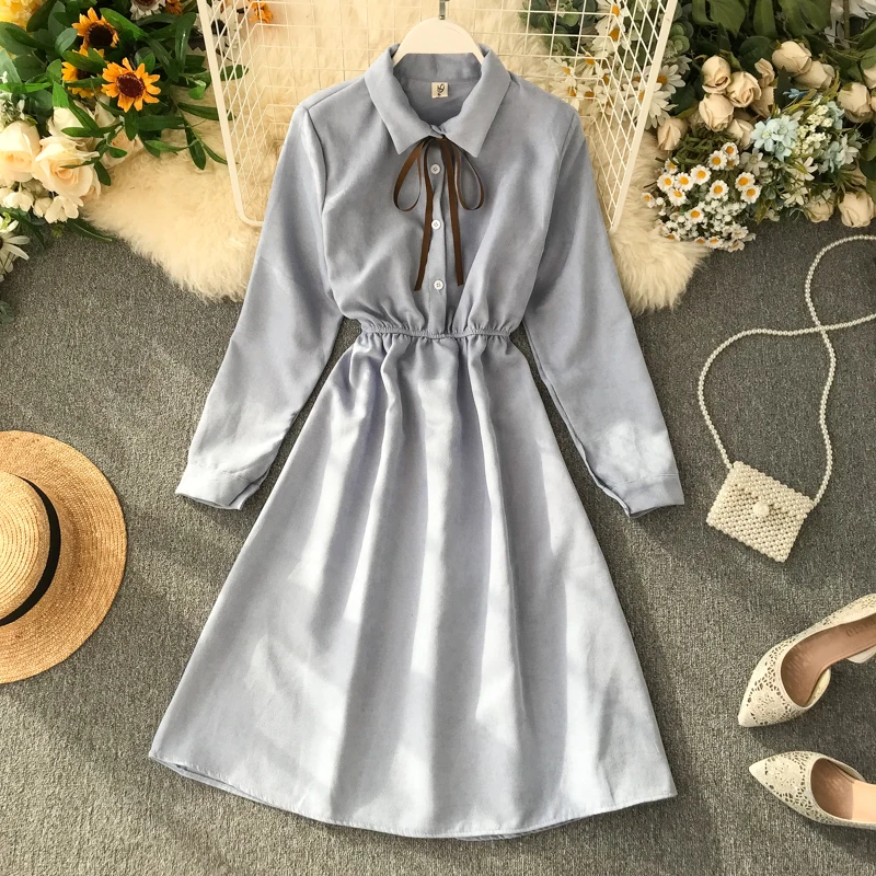 Женское винтажное платье ALPHALMODA элегантное рубашка во французском стиле с