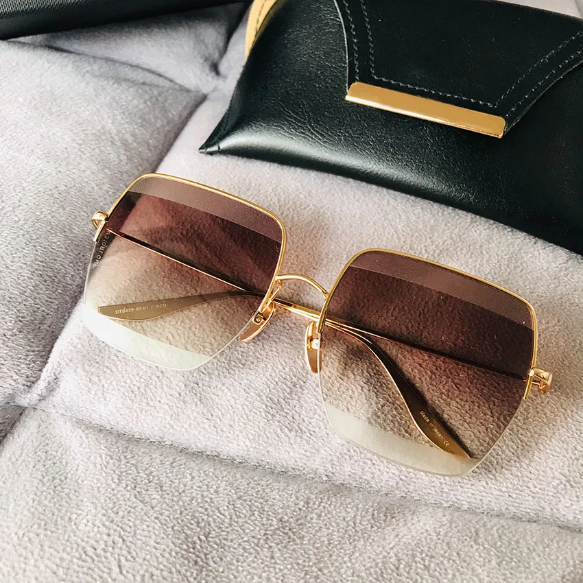 Light brown Классические ретро Квадратные Солнцезащитные очки для женщин/мужчин винтажные градиентные солнцезащитные очки Женские Мужские Роскошные брендовые дизайнерские очки UV400 - Цвет линз: Light brown