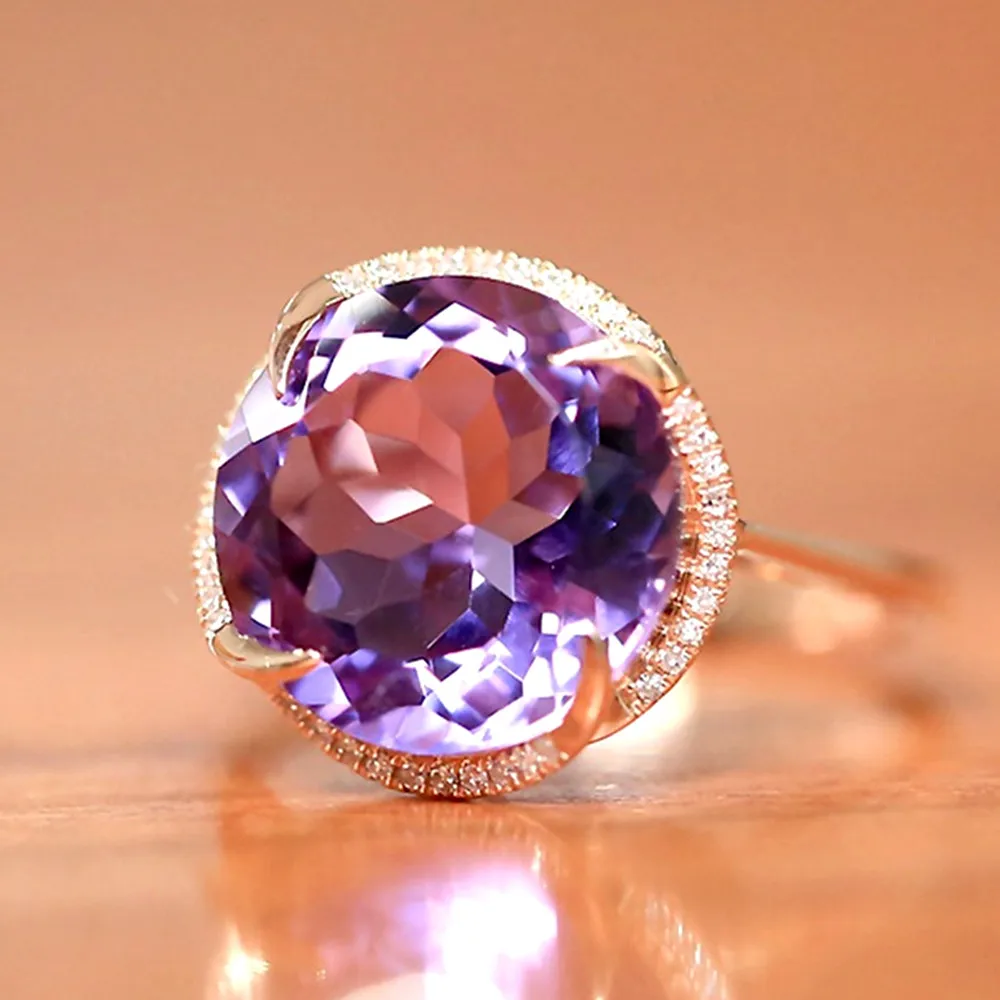 Кольцо женское золотое 18 К с аквамарином и кристаллами ювелирные украшения для