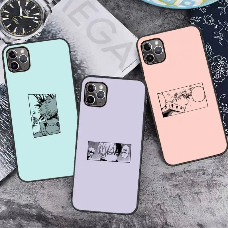 

My Hero academia Todoroki Shoto Phone Case for iPhone 13 7 8 11 12 Pro X XS XR Samsung A S 6 7 9 10 51 70 mobile bags coque