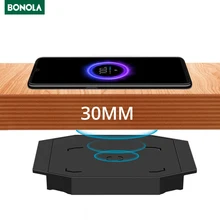 Bonola Invisible Long Distance Wireless Charger for iPhone 11 Pro Max XR 8 Plus Hidden 30mm Wireless Charging Adsorption Desktop