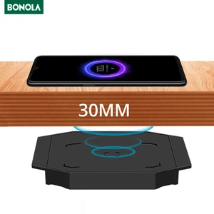 bonola invisible long distance wireless charger for iphone 11 pro max xr 8 plus hidden 30mm wireless charging adsorption desktop free global shipping