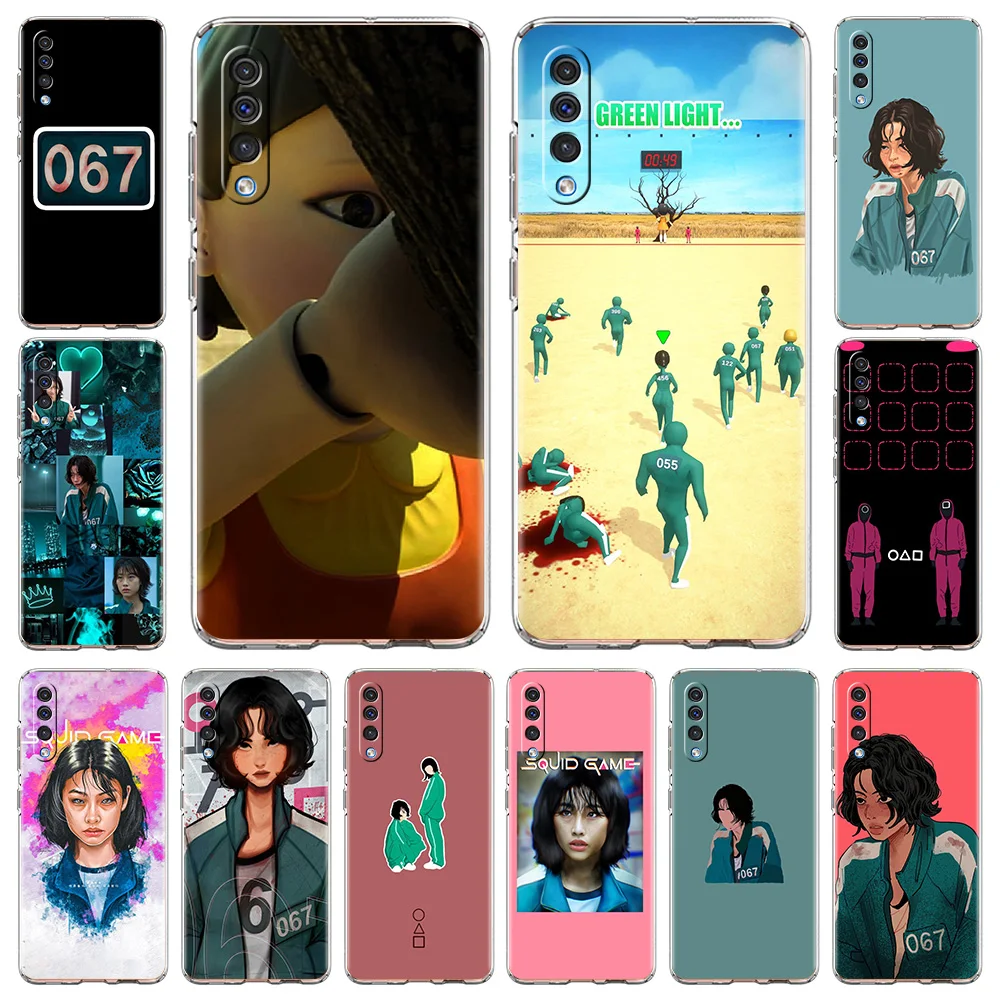 

Squid game 067 Luxury Phone Case for Samsung Galaxy A12 A32 A50 A70 A52 A40 A10 A20 A30 Cover Transparent Silicone Shell TPU Bag