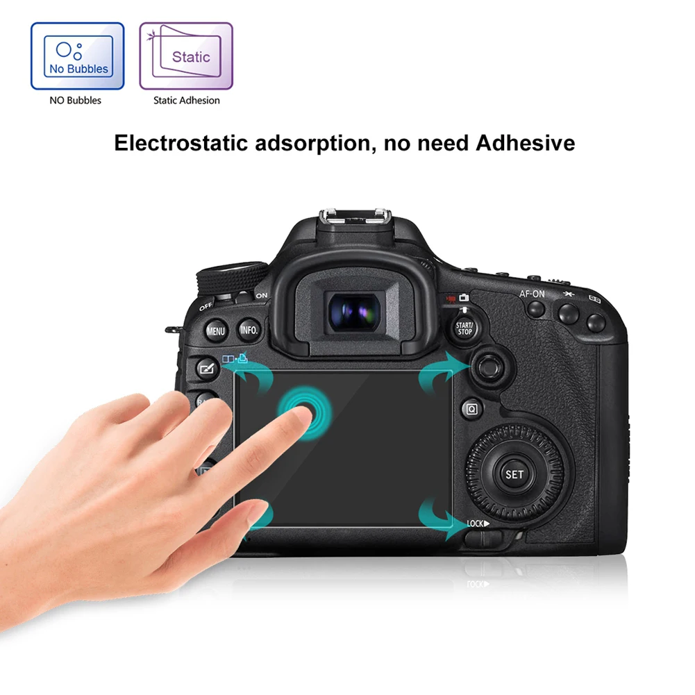 Протектор экрана из закаленного стекла для Canon EOS 200D 650D/70D/700D/750D/760D/80D 1200D/1300D